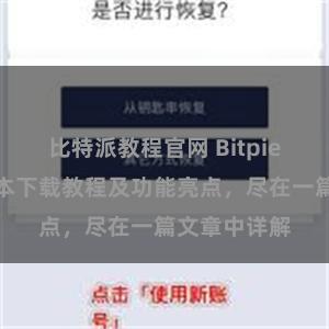 比特派教程官网 Bitpie钱包最新版本下载教程及功能亮点，尽在一篇文章中详解