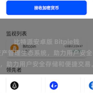 比特派安卓版 Bitpie钱包：打造数字资产管理生态系统，助力用户安全存储和便捷交易。