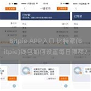 Bitpie APP入口 比特派(Bitpie)钱包如何设置每日限额？