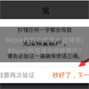 Bitpie钱包功能强大 比特派(Bitpie)钱包适合何种用户？