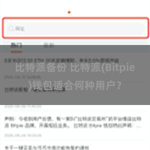 比特派备份 比特派(Bitpie)钱包适合何种用户？