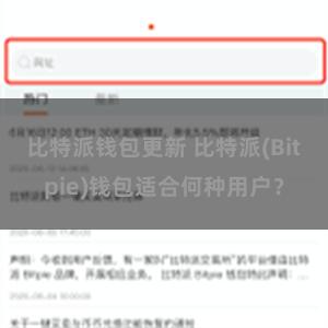 比特派钱包更新 比特派(Bitpie)钱包适合何种用户？