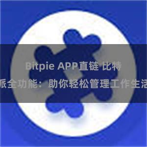 Bitpie APP直链 比特派全功能：助你轻松管理工作生活