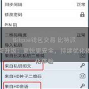 Bitpie钱包交易 比特派更新升级：更快更安全，持续优化体验